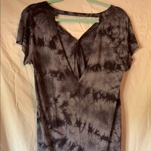 Purple tie die tee shirt